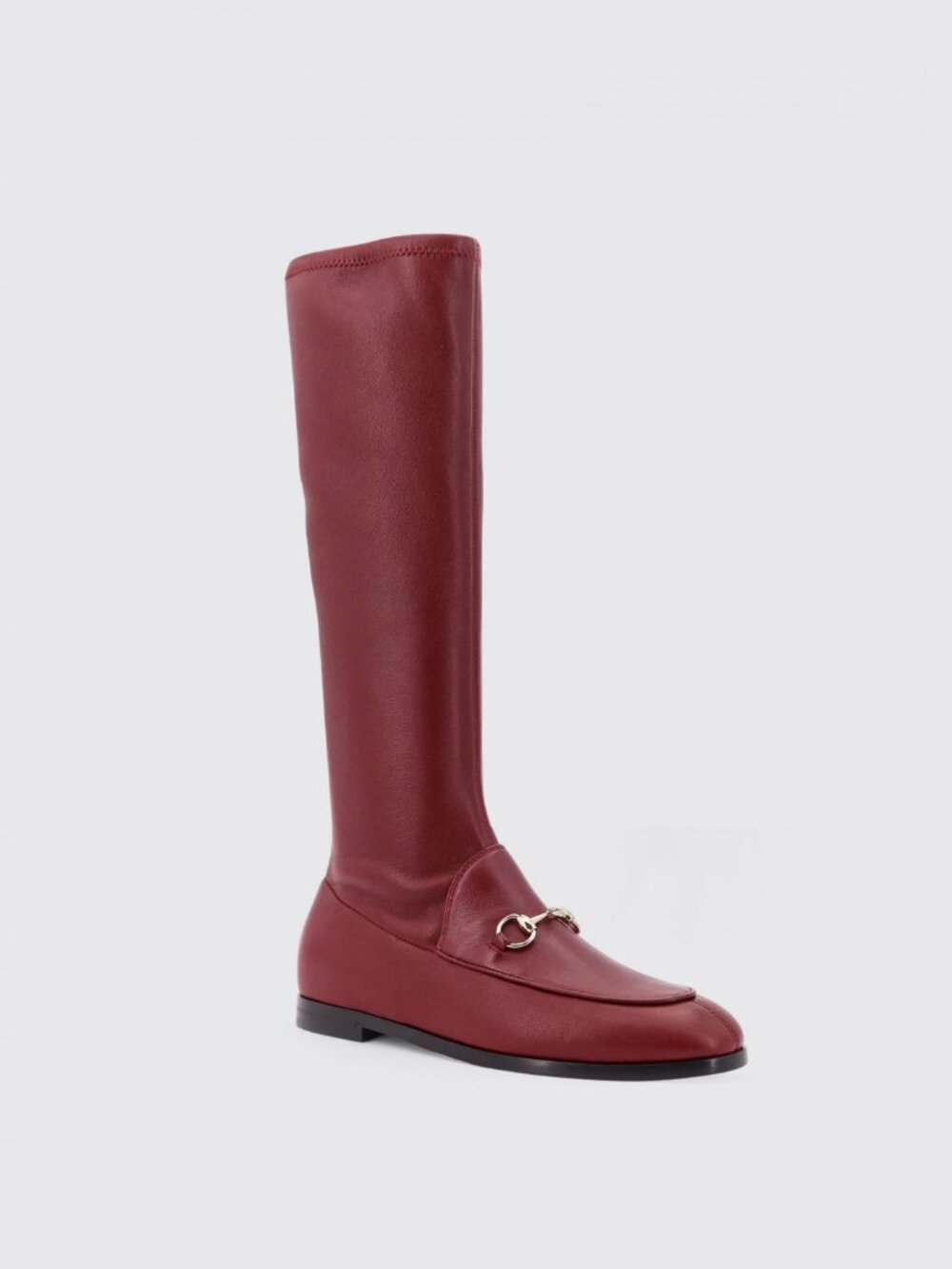 NIB Gucci Jordaan Burgundy Leather Knee-High Boots IT 38 US 8 - Picture 2 of 8
